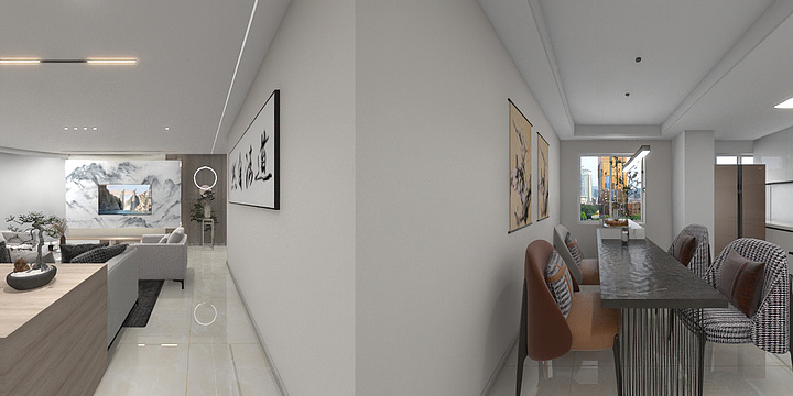 华度原创15696265965-滨江大厦11-3李叔雅居装修设计-装修设计方案