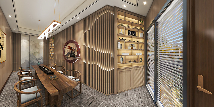 全案设计师郭强-茶室-装修设计方案