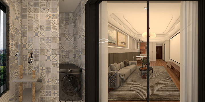 全案设计刘洋-德信海德公园83.00㎡A2’3室2厅1卫1厨-装修设计方案