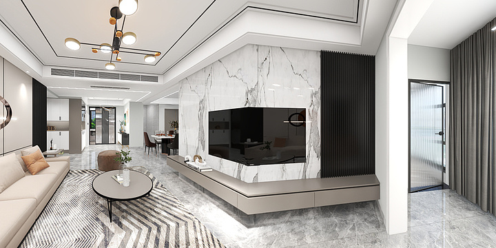 室内全景-111.dwg-装修设计方案