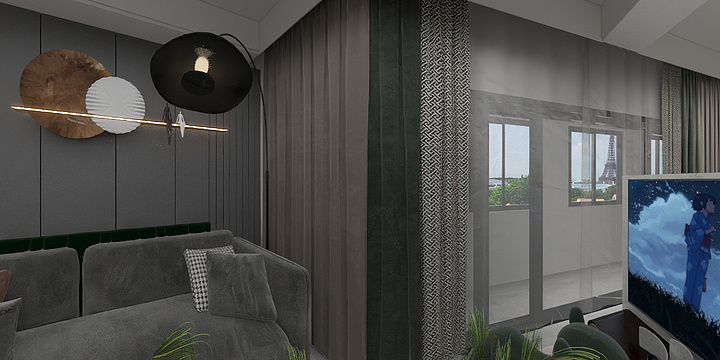 雪娟9964-瑞和园89.50㎡B户型3室2厅1卫-装修设计方案