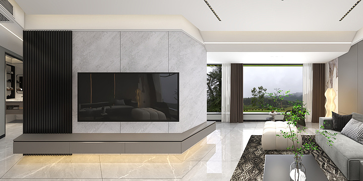 LzG-桃城一号阙总.黑百灰冷色系-装修设计方案