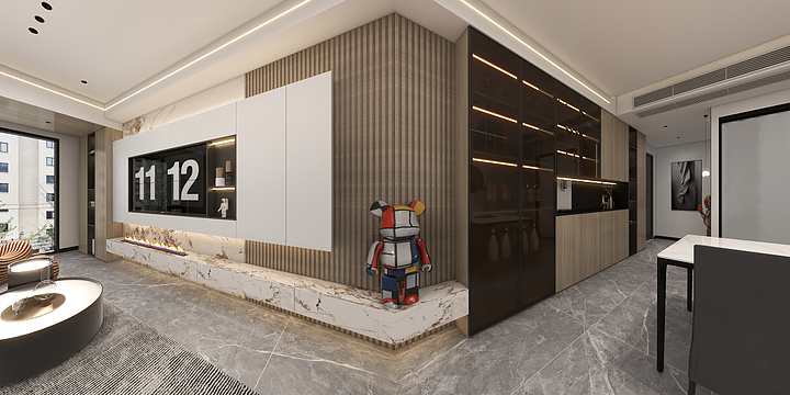 云阳张宇-98平三居室现代简约风-装修设计方案