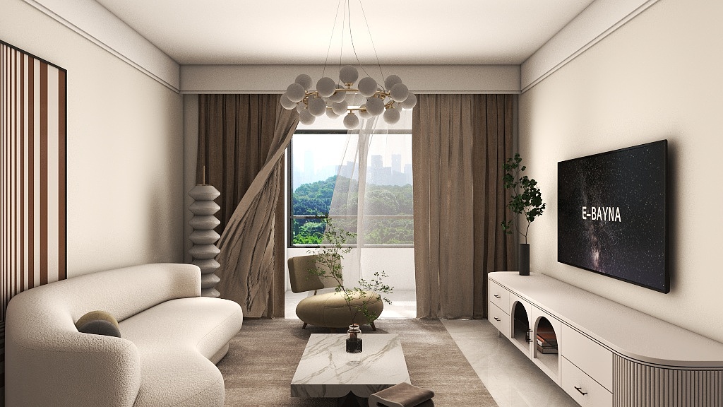 贾方帅-99平奶油风-装修设计方案