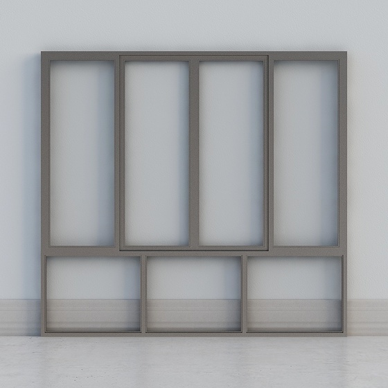 Big Windows 3D Model in Gray
