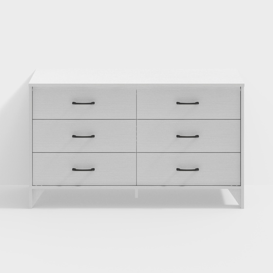 Contemporary Chest of Drawers,white