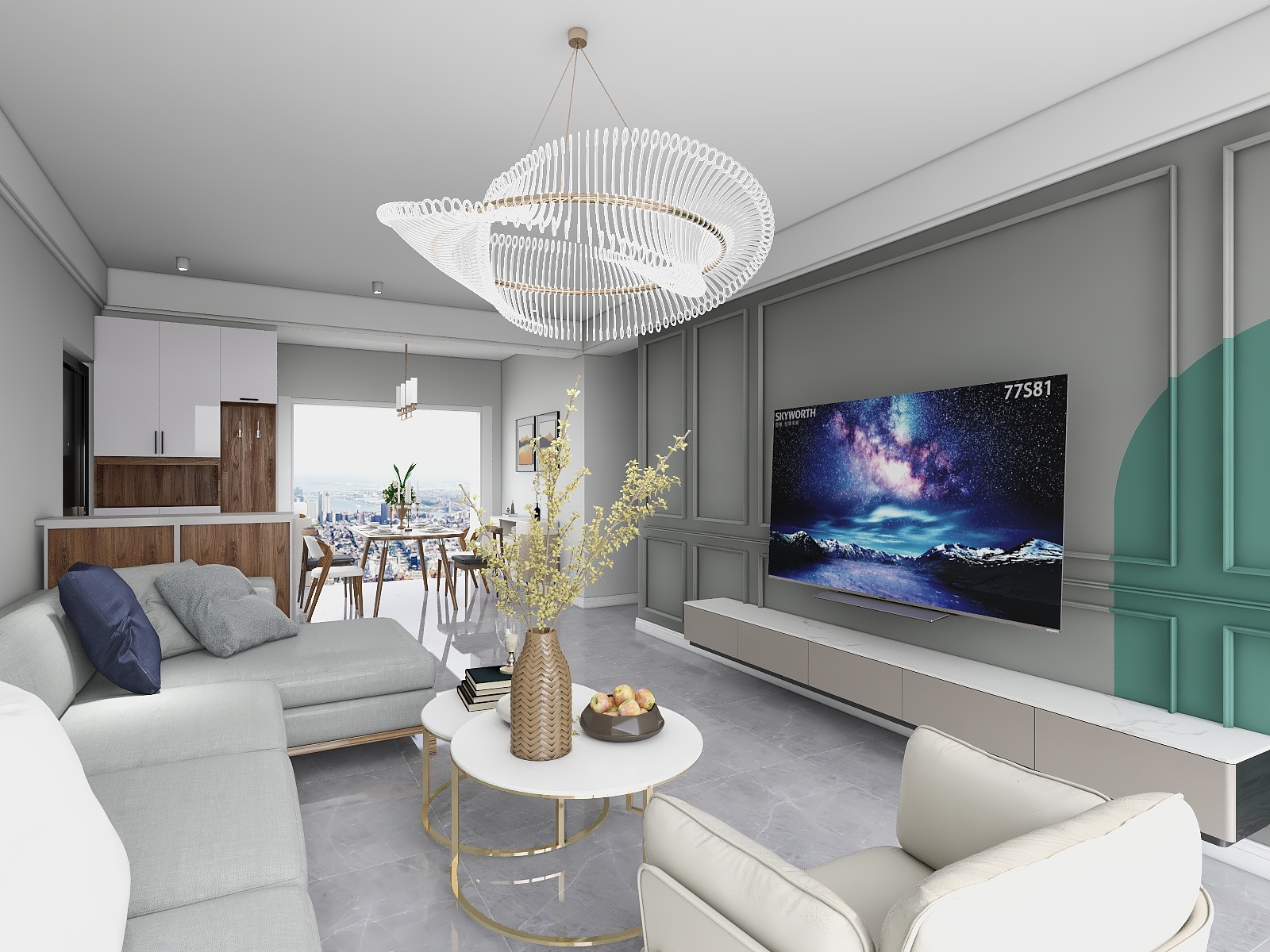 余悸.x-140平方现代三居-装修设计方案