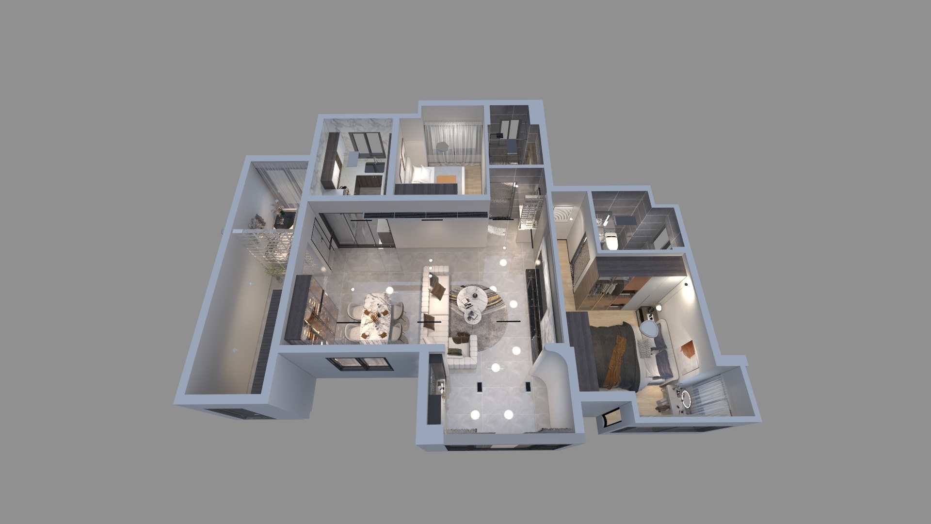 YU設叁禾室内設記-幸福家园33-02户型-装修设计方案