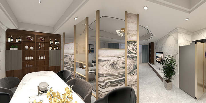 中睿板川整装设计-钟府-禾岭小产权5楼-装修设计方案