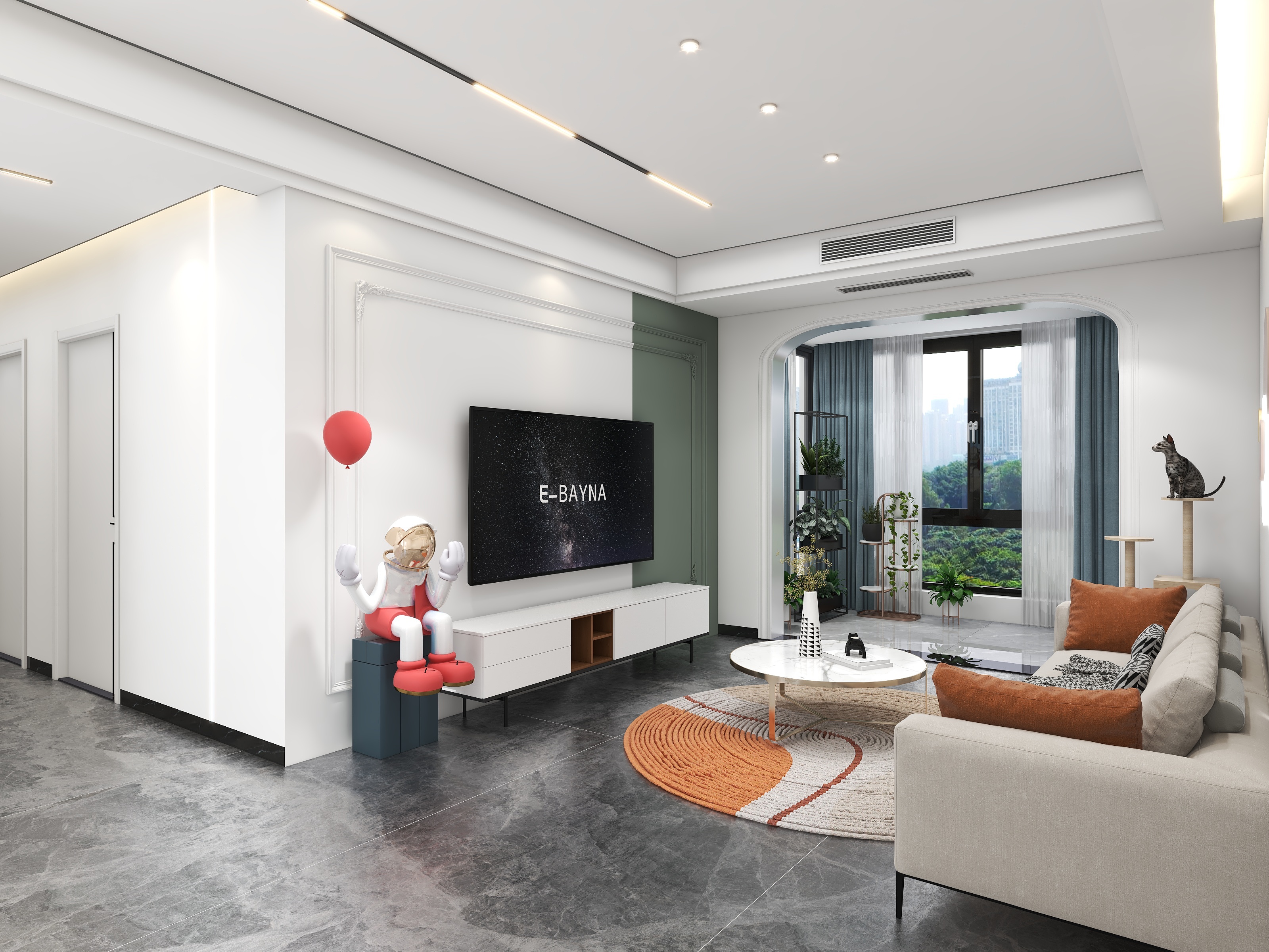 Joey---德信海德公园83.00㎡A2’3室2厅1卫1厨-装修设计方案