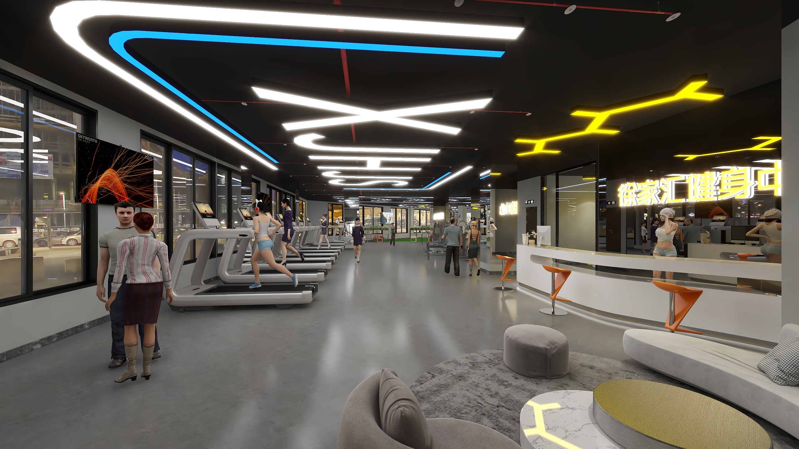呈普设计工作室-2022徐家汇健身中心-装修设计方案