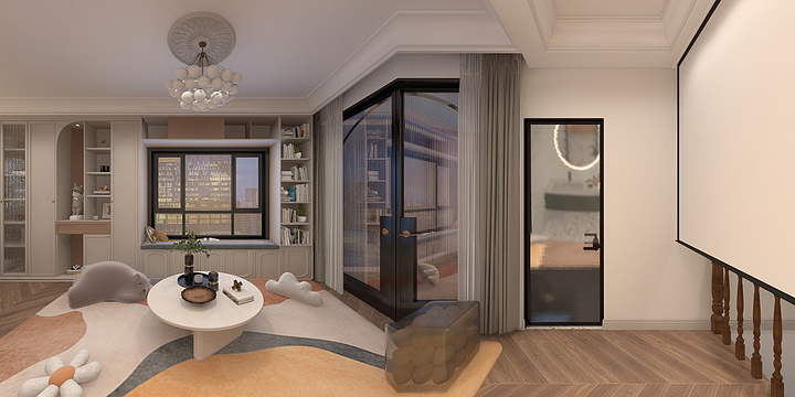 王木木哦-十里庄园楼上.dwg-装修设计方案