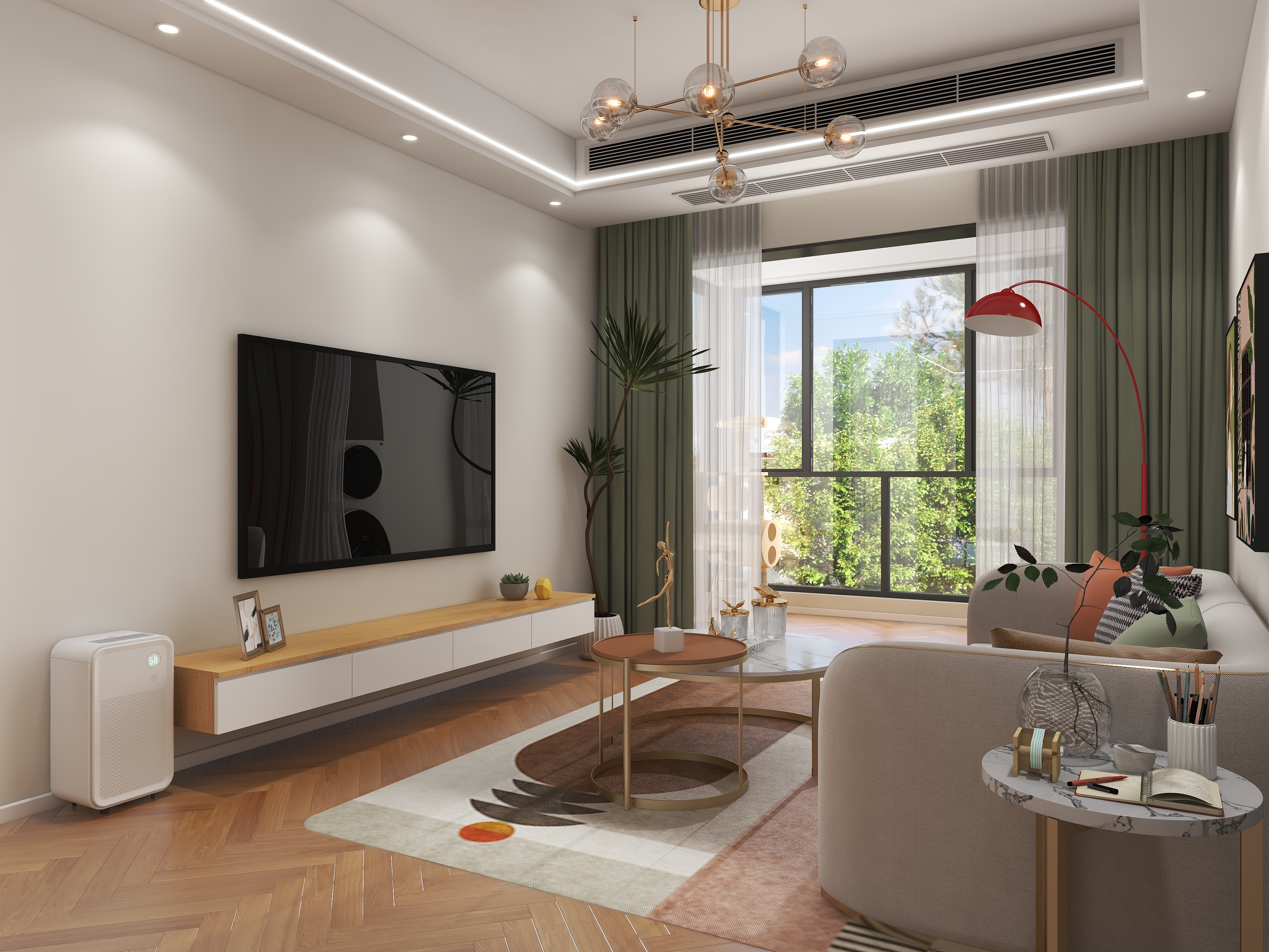 w衡宇-德信海德公园83.00㎡A2’3室2厅1卫1厨-装修设计方案