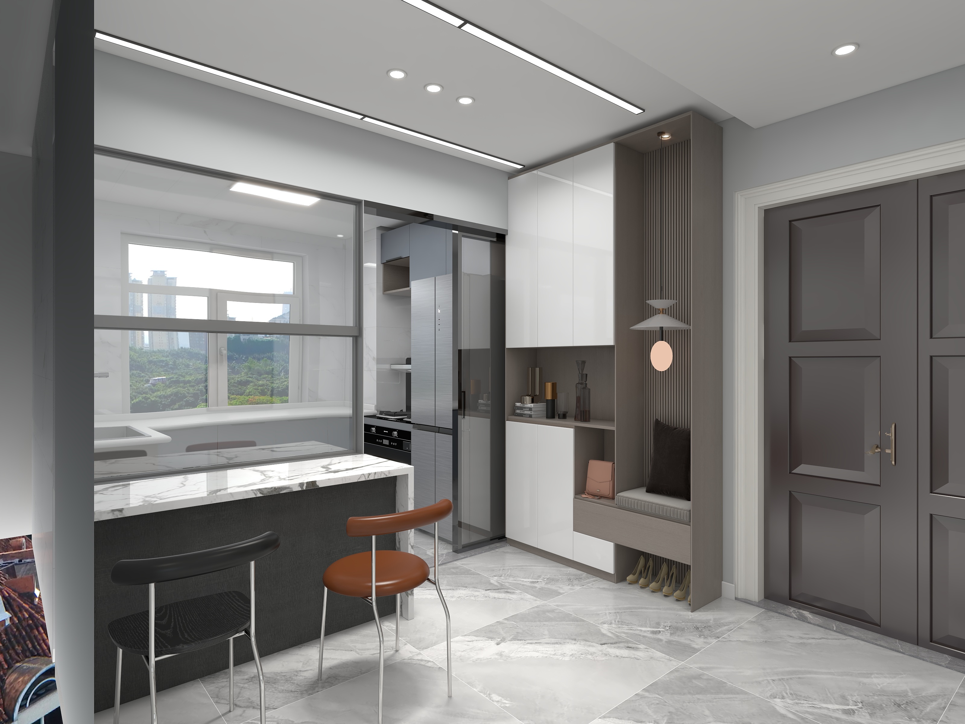 小冯在郑州干装修-港区120平方-装修设计方案