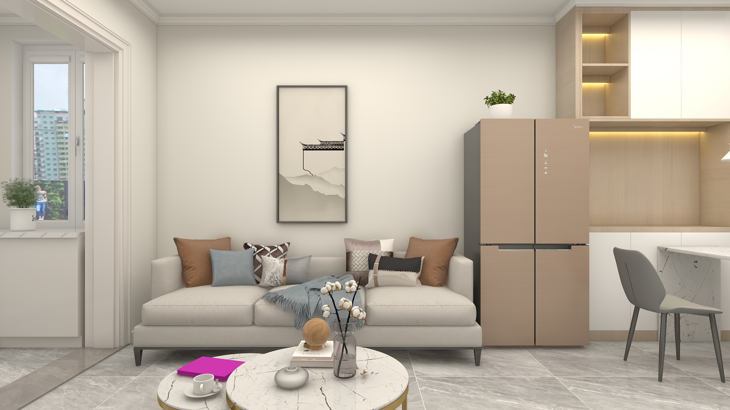 小冯在郑州干装修-港区60平-装修设计方案