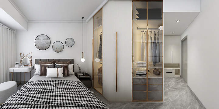 陈伟-远洋珑郡效果图.dwg-装修设计方案