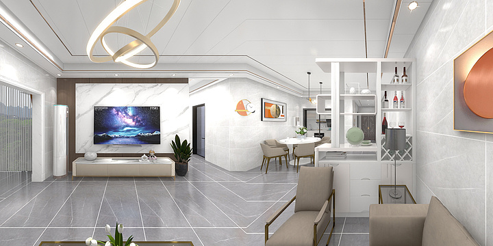 衡阳昌优设计贺士军-九里晴川三房两厅现代轻奢风-装修设计方案