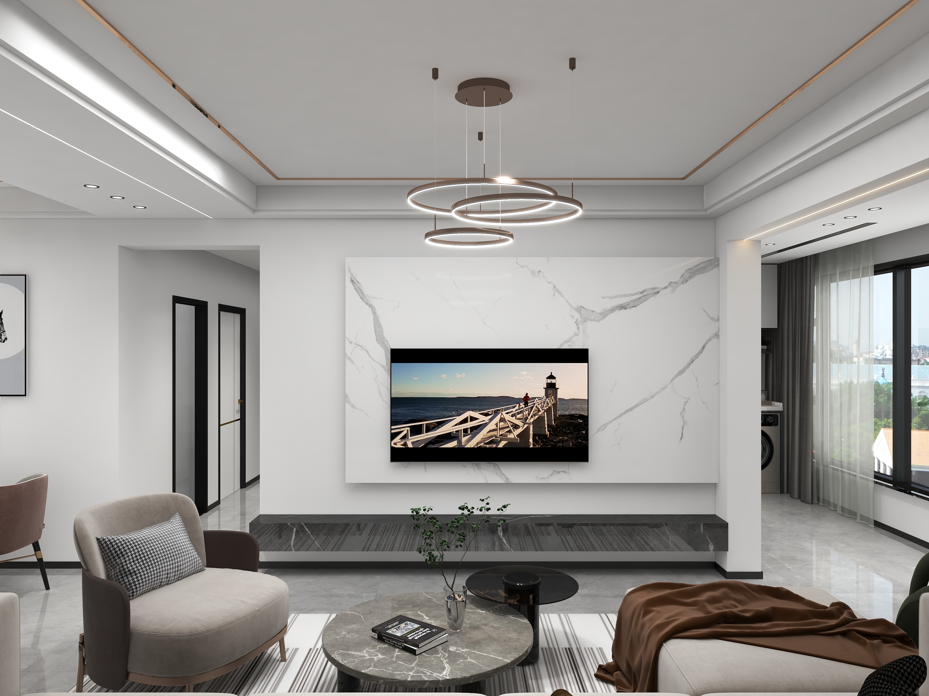 毕节艺禾装饰设计有限公司一邓思诚-拓海南山御景现代轻奢装修效果图