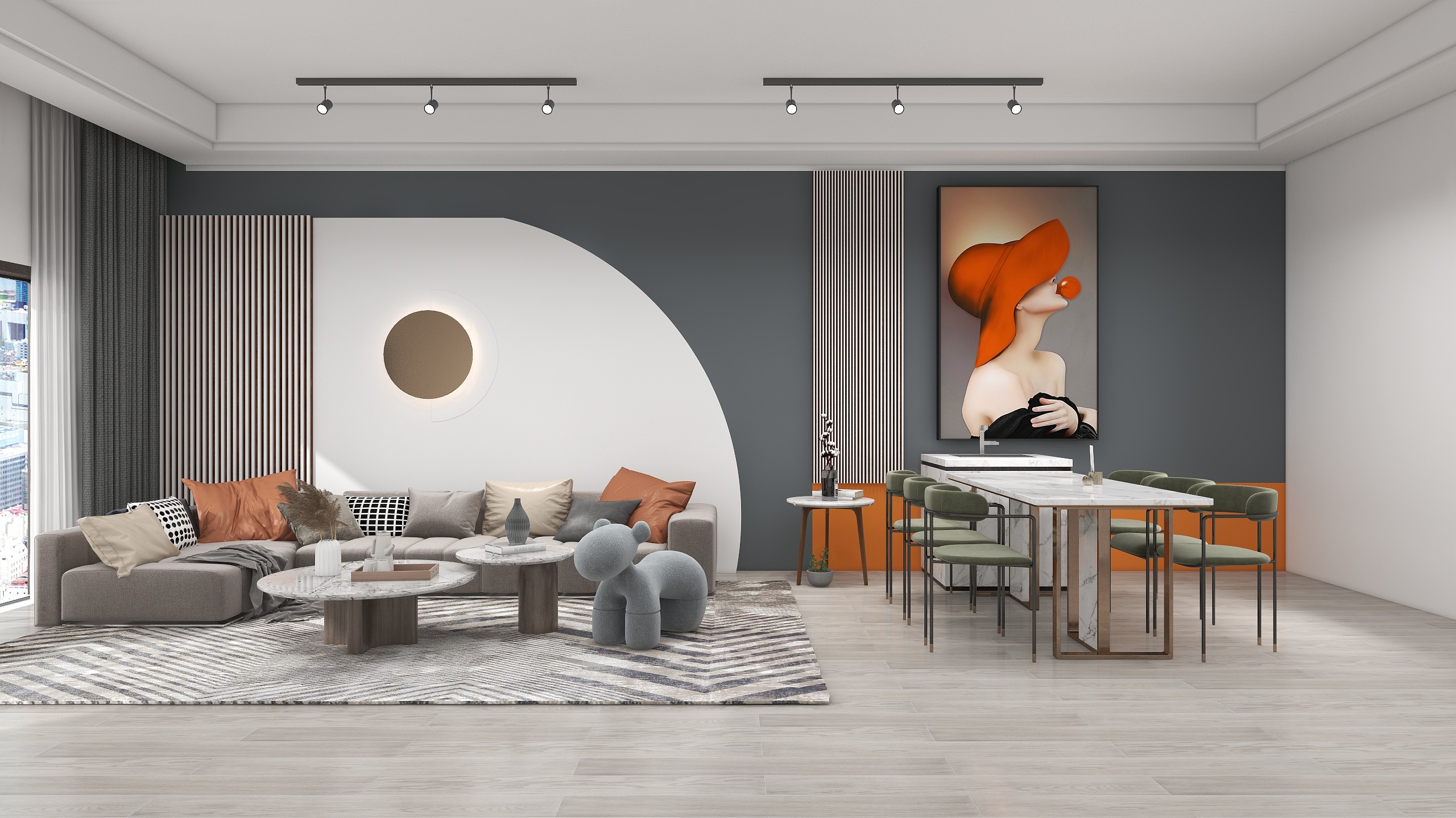 护墙板效果图设计-模板副本-背景墙设计-装修设计方案