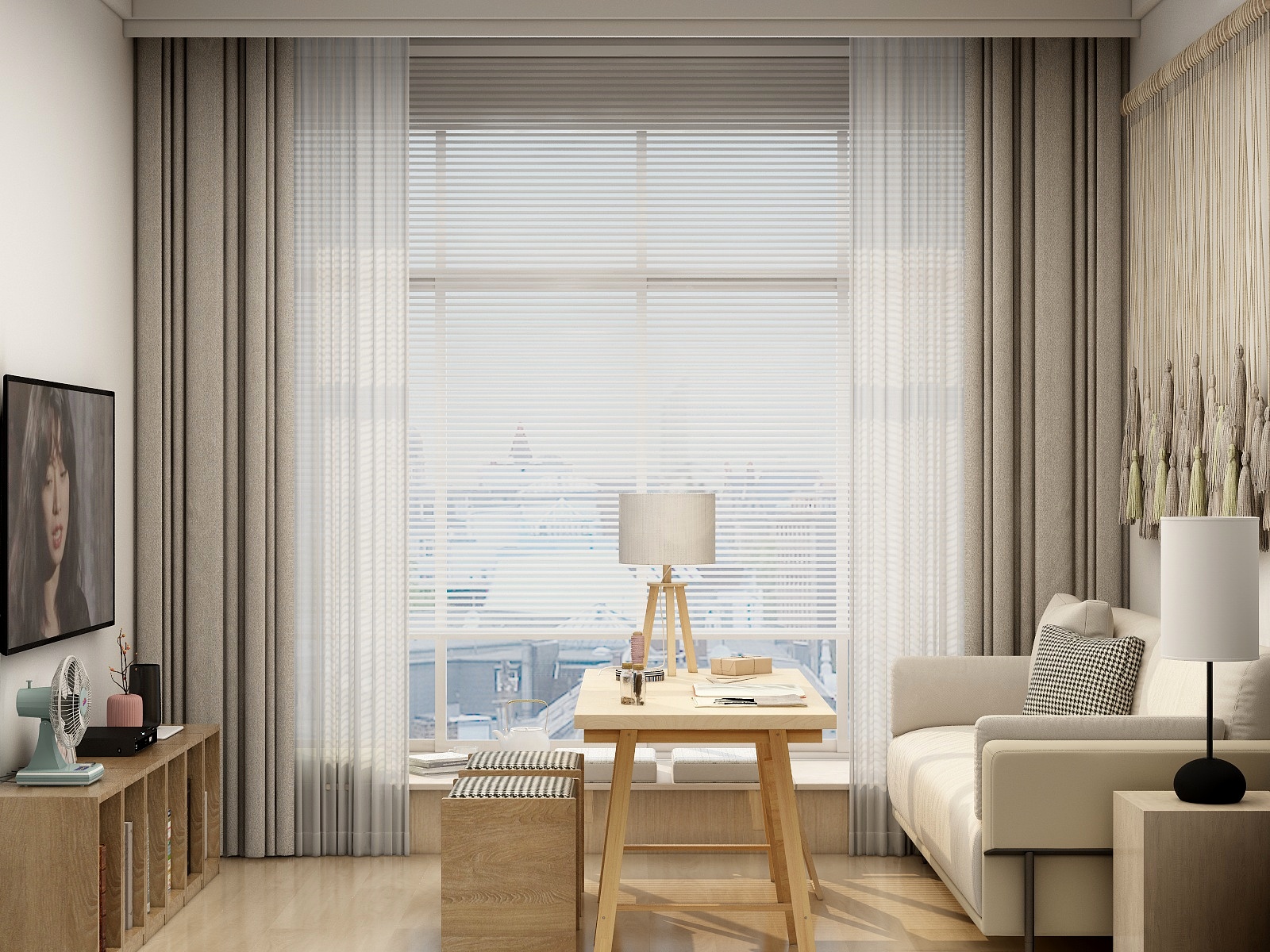 亚子设计姜迪-怡然自乐：40㎡出租房软装-装修设计方案