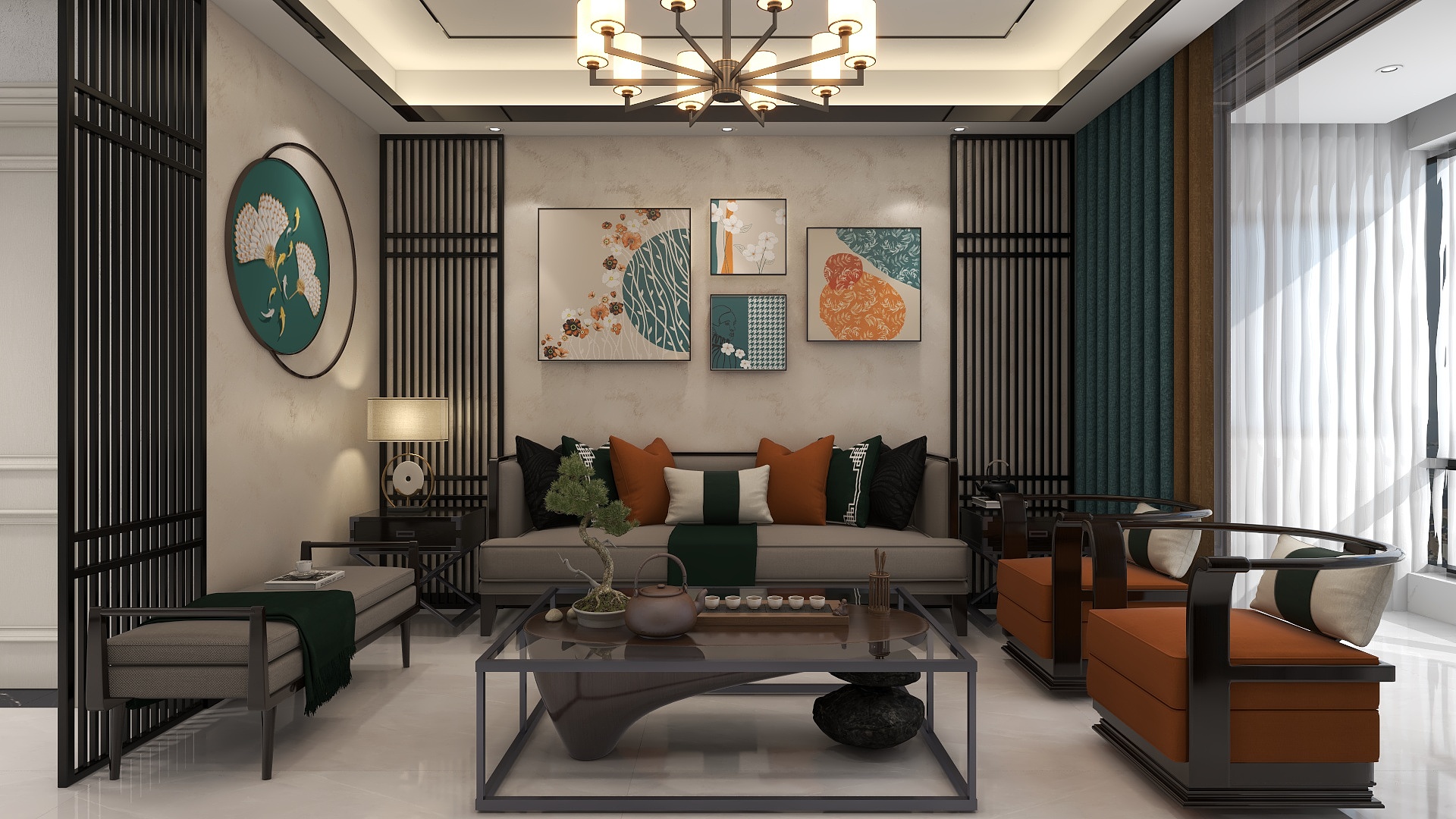 至雅名设-新中式-望府装修效果图