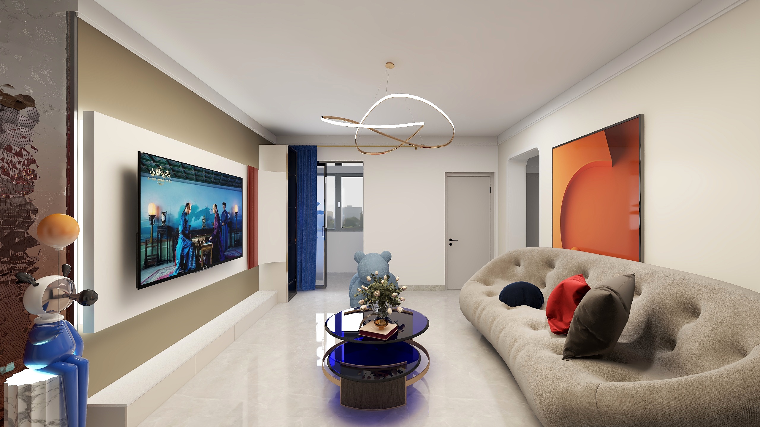 MrX設計-都市经典家园  奶油风-装修设计方案