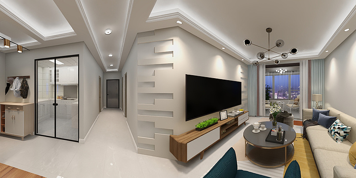 A栤子邗-德信海德公园83.00㎡A2’3室2厅1卫1厨-装修设计方案