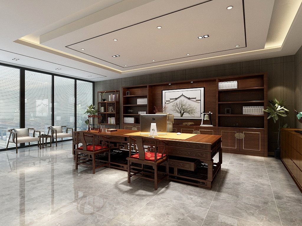 盘古建筑-三A设计设计效果图-又见初见办公室效果图-装修设计方案
