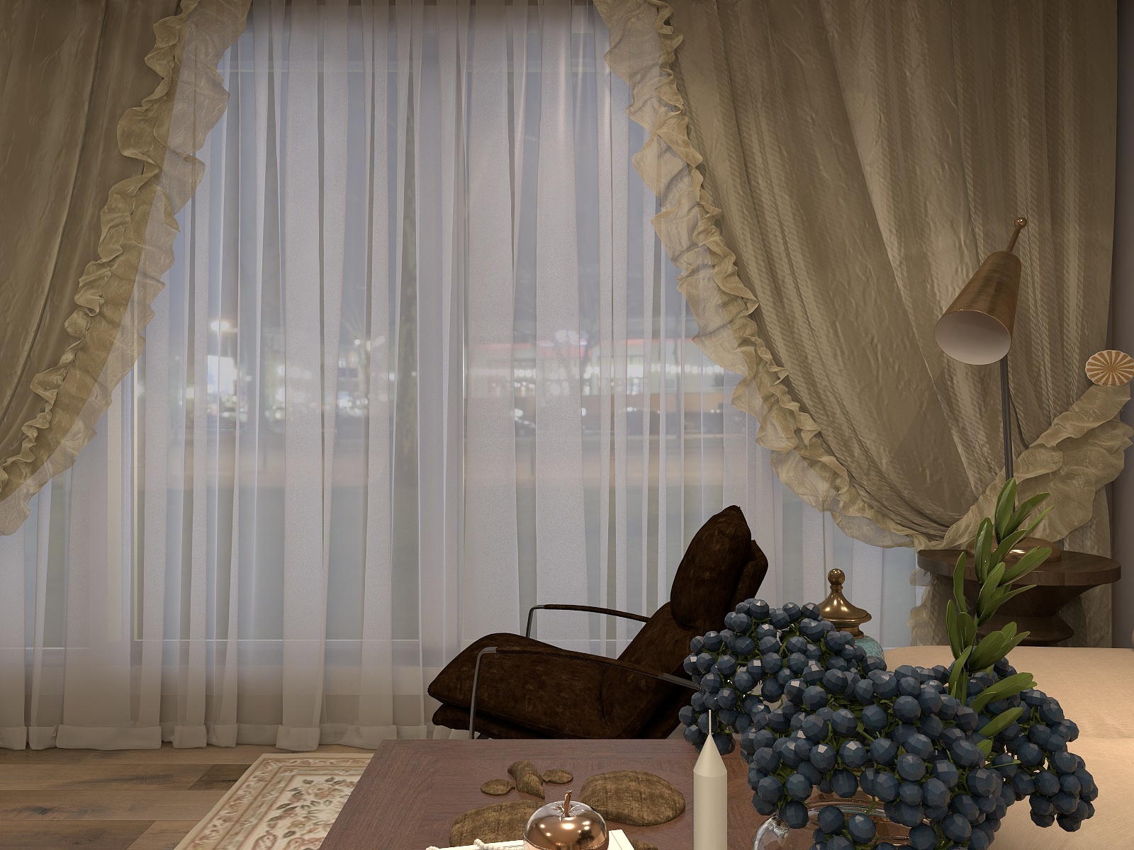 张雨欣14-简约复古美式风格小户型装修效果图