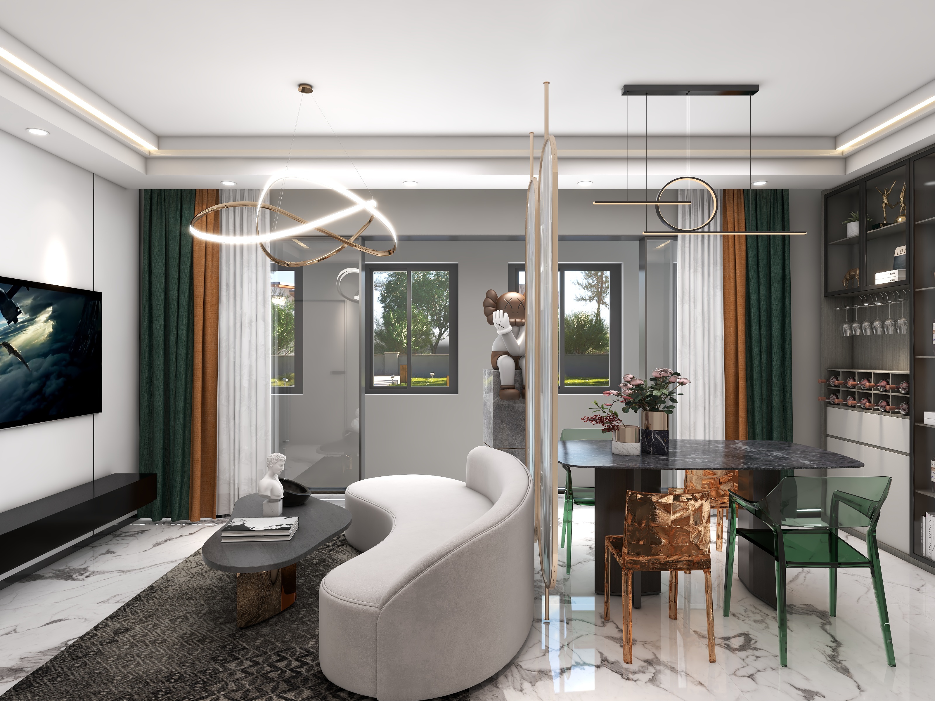 玖匠设计阿丽-瑞和园89.50㎡B户型3室2厅1卫-装修设计方案