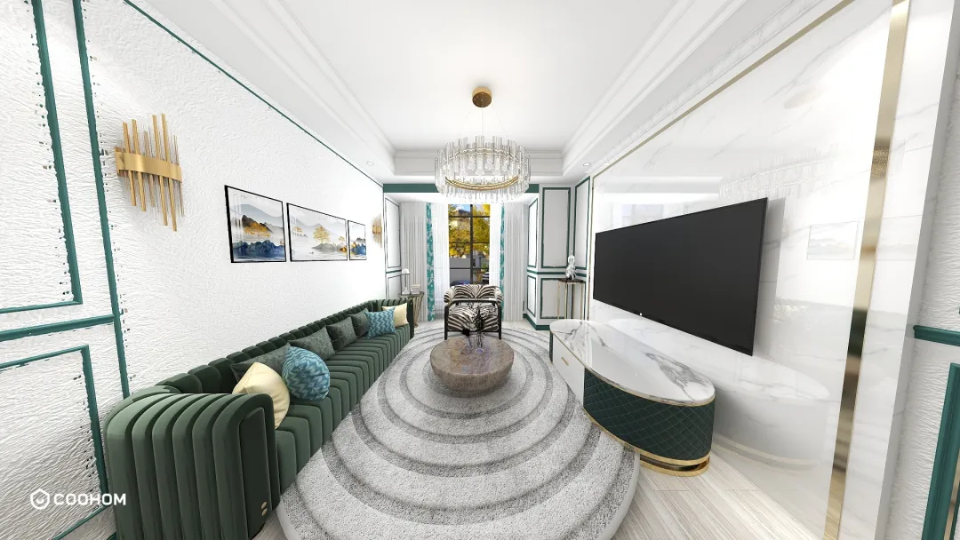 interiors by caris的装修设计方案:art deco living room