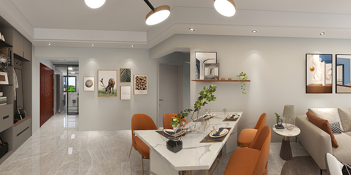 辰朗设计-国色天香3-2-4-2杨富群-装修设计方案