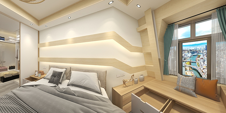 罗魏LW-翡丽山-日式原木风格-装修设计方案