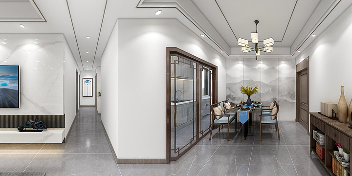 北海装修李工-新中式三房-装修设计方案