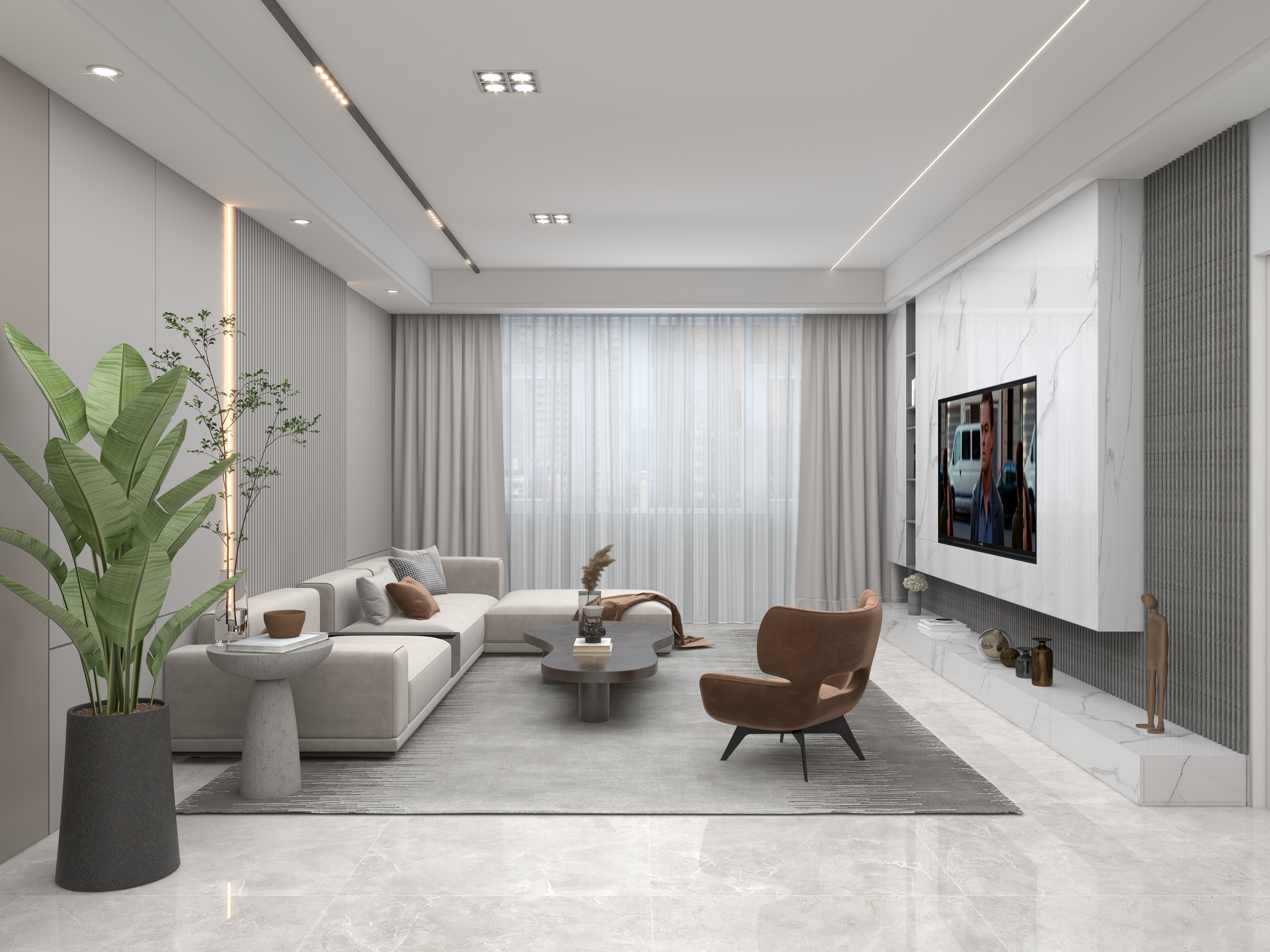 壹诺设计工作室-139㎡3室装修效果图