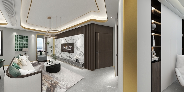 张佳欣ZJX-中环壹号-107户型-新中式-装修设计方案