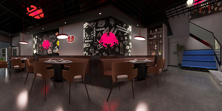 凯里效果图代画-餐厅一楼设计效果图-副本-装修设计方案