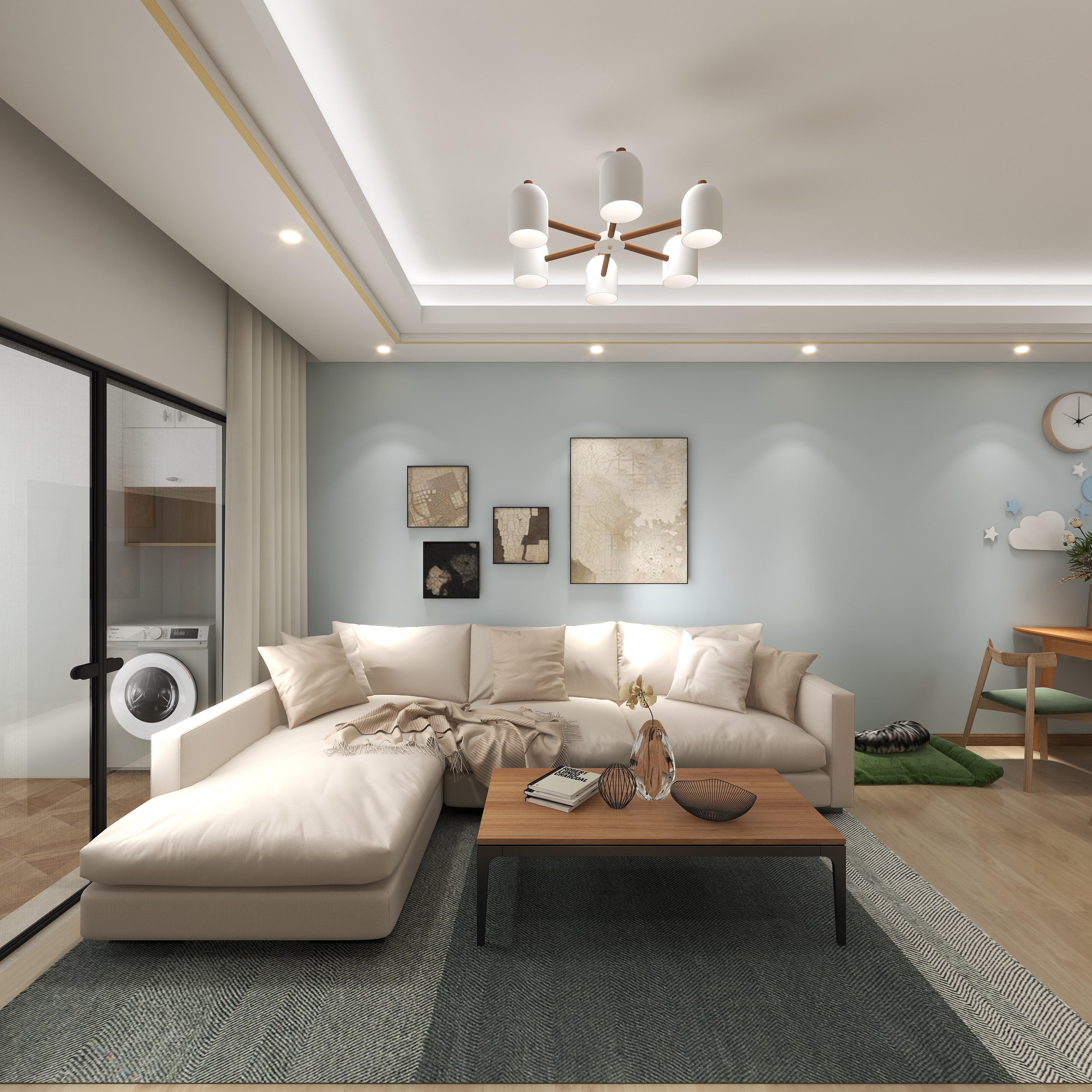 CarsonGor-德信海德公园83.00㎡A2’3室2厅1卫1厨-装修设计方案