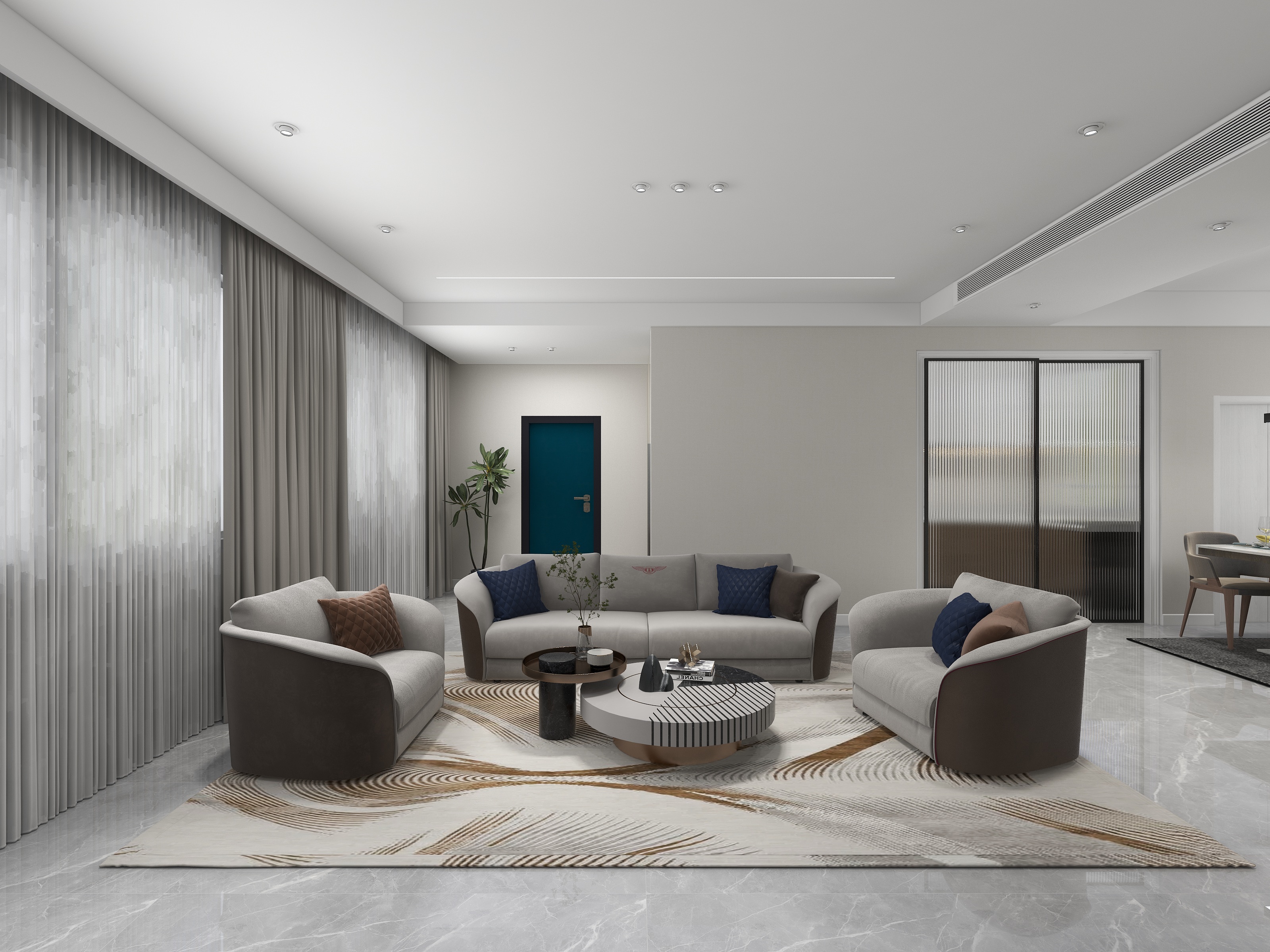 王捷-125方现代三居-装修设计方案