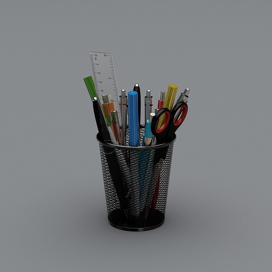 Pen Holder 3D Model for Office Essentials