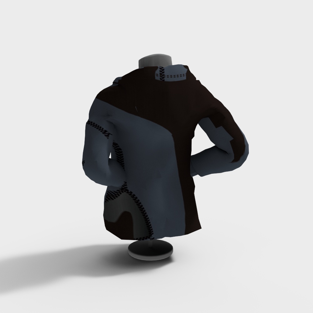 男无头半身模特（背手）3D模型
