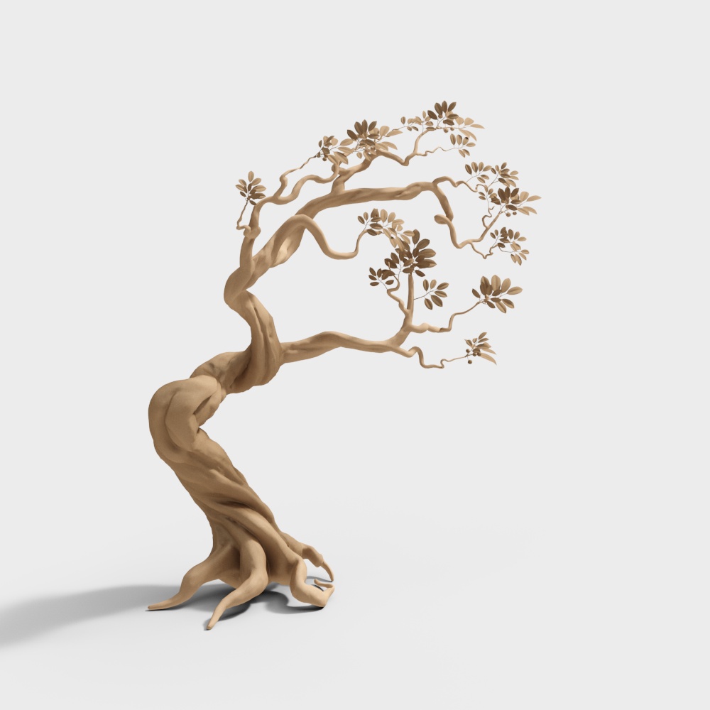 新中式园林景观树-园林景观树3D模型