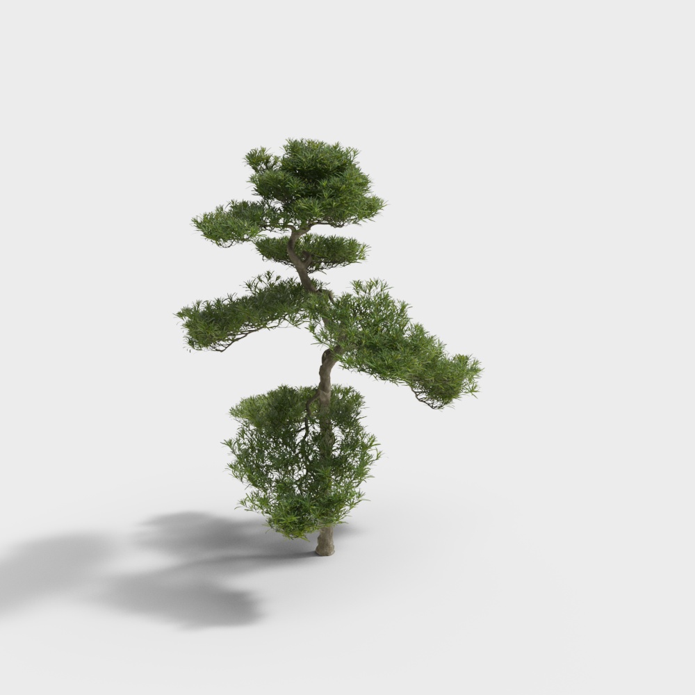 新中式建筑小品-室外植物3D模型