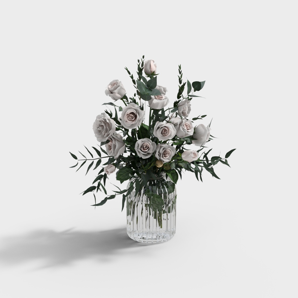 现代花瓶花艺花卉摆件组合玻璃