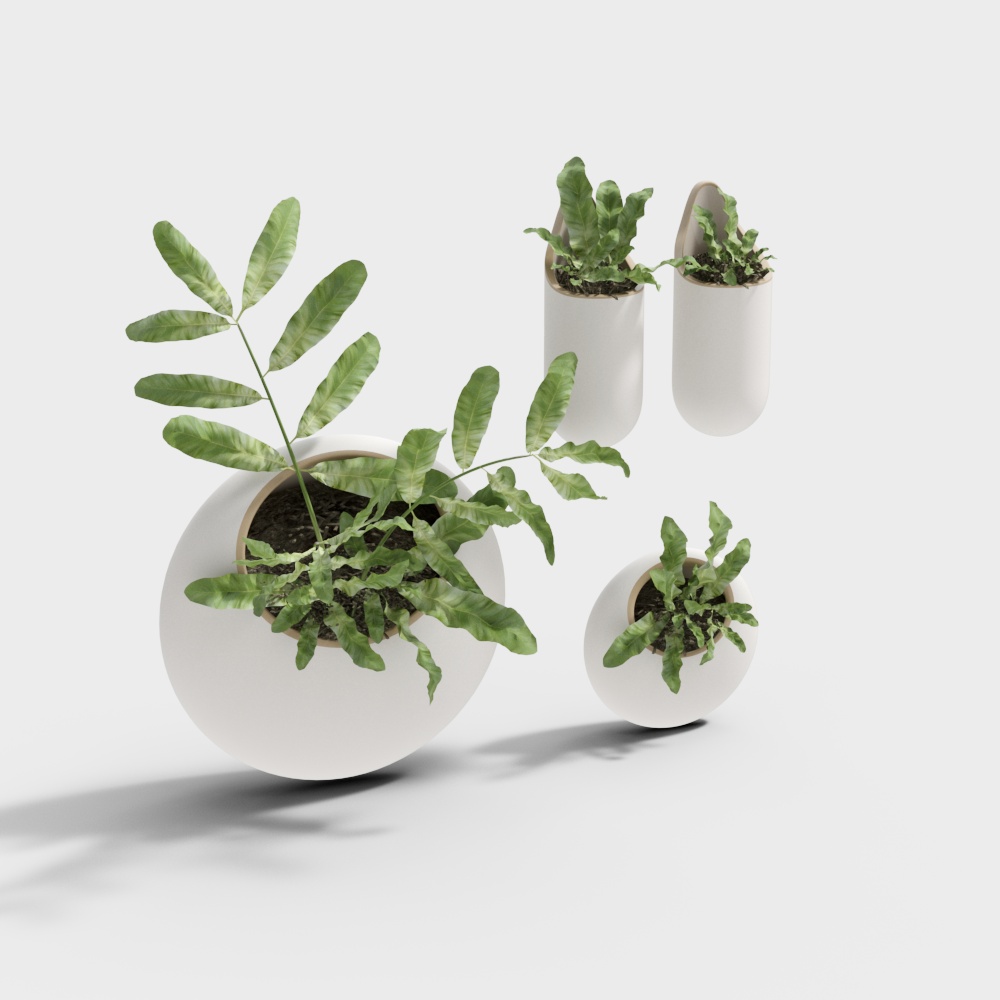 北欧美甲店-挂花3D模型