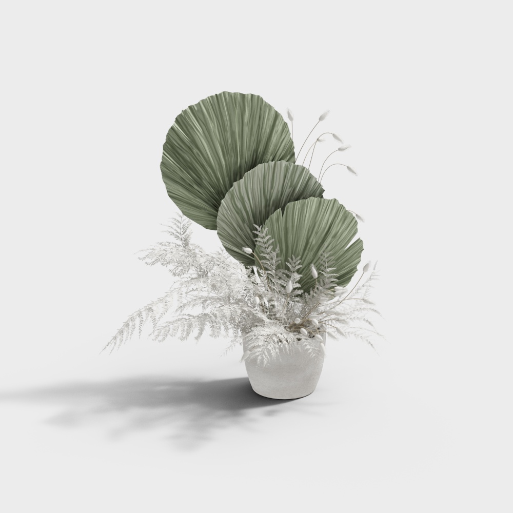 现代花卉盆栽3D模型