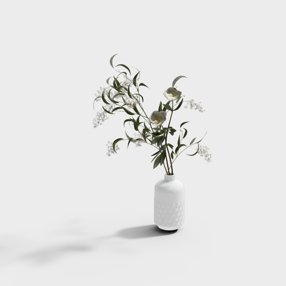 现代玄关柜-花瓶3D模型