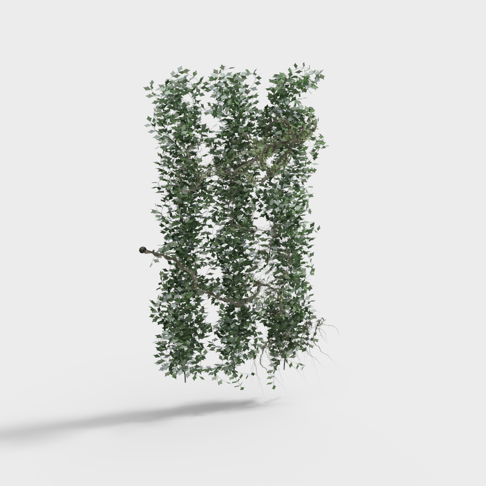 自然风民宿水吧区-绿植墙3D模型