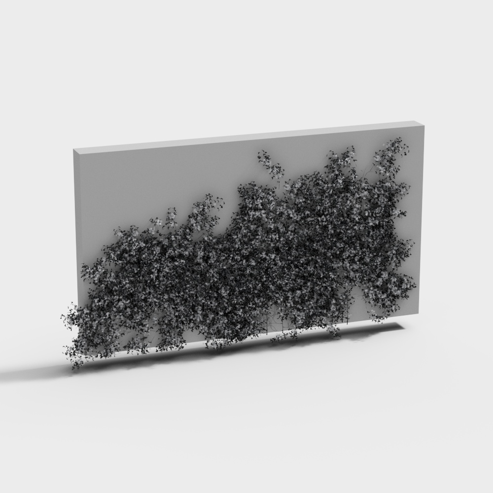 现代绿植墙73D模型