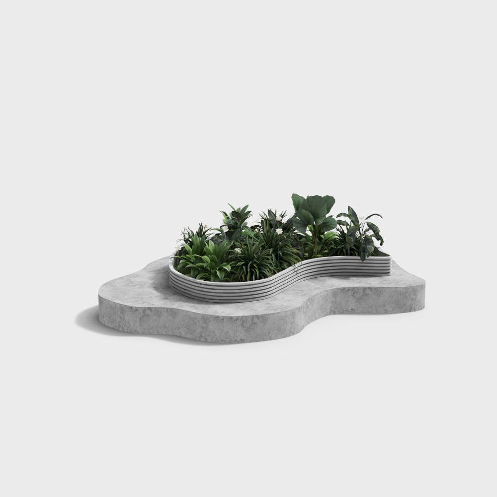 现代户外绿植绿化带小品-2